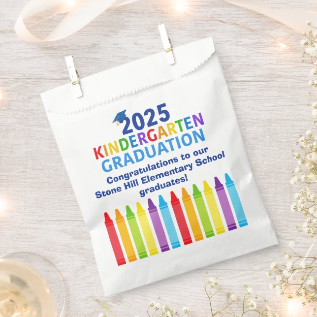 2025 Kindergarten Graduation Custom School Party Favour Bag (Clipped)