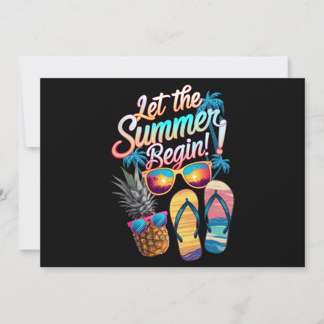 2025 Let The Summer Begin 2025 Summer Vacation Invitation (Front)