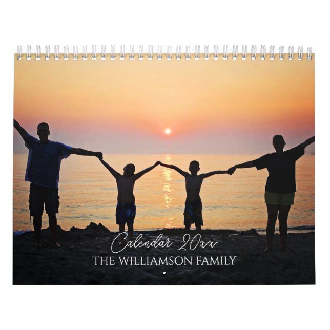 2025 Minimalist Modern Customized Photo Family Calendar (Cover)