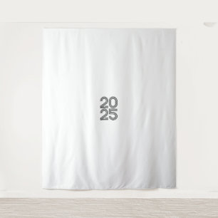 2025 Minimalist T-Shirt - Design for New Year Tapestry