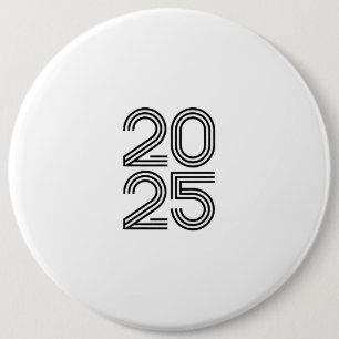 2025 Minimalist T-Shirt – Modern Design for New Ye 6 Inch Round Button