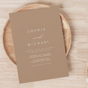 2025 Modern Champagne Wedding Invitation