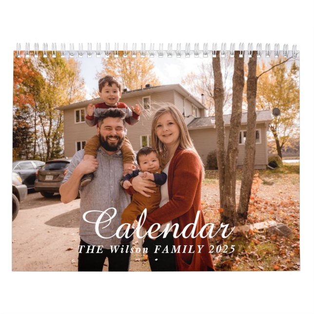 2025 Modern Create Your Own Custom Family Photo  Calendar (Cover)