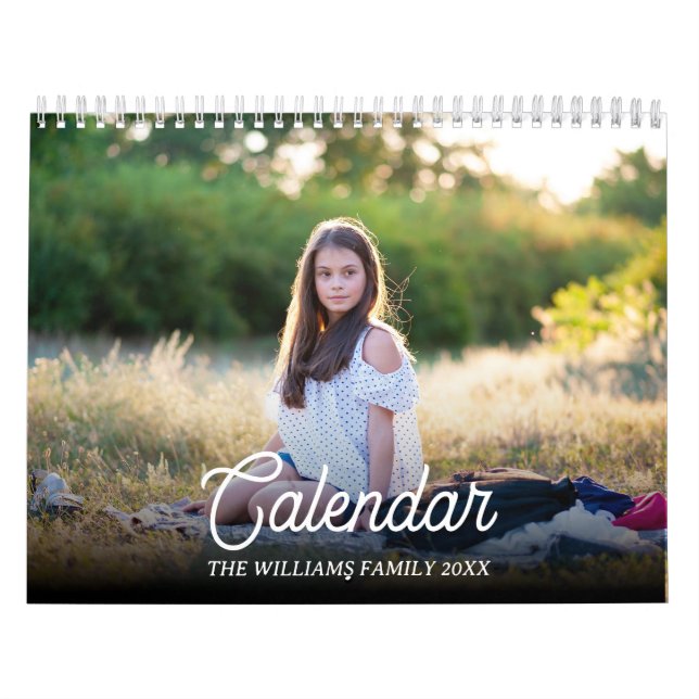 2025 Modern Create Your Own Custom Family Photo Calendar (Cover)