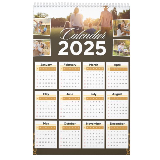 2025 Modern Custom Photo Create Your Own Family Ca Calendar (Back)