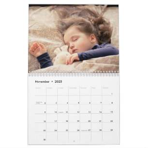 2025 Modern Custom Photo Create Your Own Family  Calendar