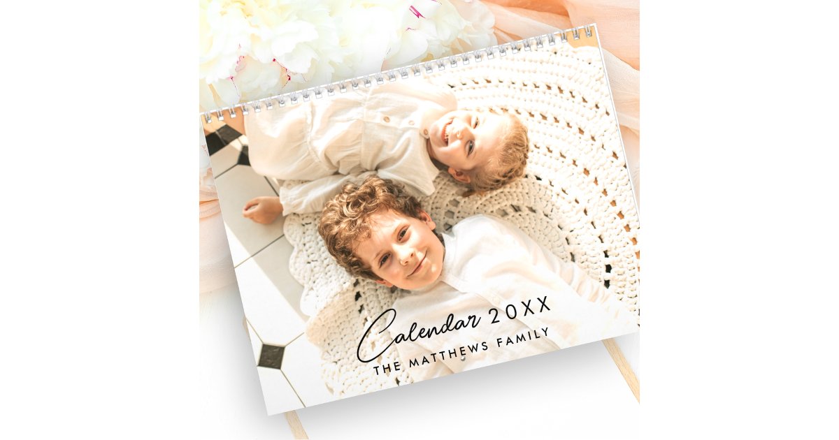 2025 Modern Custom Photo Create Your Own Family Calendar | Zazzle
