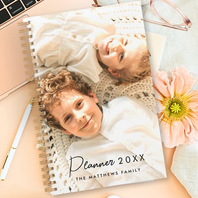 2025 Modern Custom Photo Create Your Own Family Planner (Front)