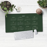 2025 Modern Forest Green Calendar Desk Mat<br><div class="desc">🌟This is for 2025🌟
2025 Forest Green Calendar Desk Mat Mouse Pad. This version is in chic Forest Green,  but the colours can easily be customized! Please contact us at cedarandstring@gmail.com if you need assistance with the design or matching products.</div>