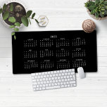 2025 Modern Minimailst Black and White Calendar Desk Mat<br><div class="desc">🌟This is for 2025🌟
2025 Modern Minimalist Black and White Calendar Desk Mat Mouse Pad. This version is in chic Black and White ,  but the colours can easily be customized! Please contact us at cedarandstring@gmail.com if you need assistance with the design or matching products.</div>