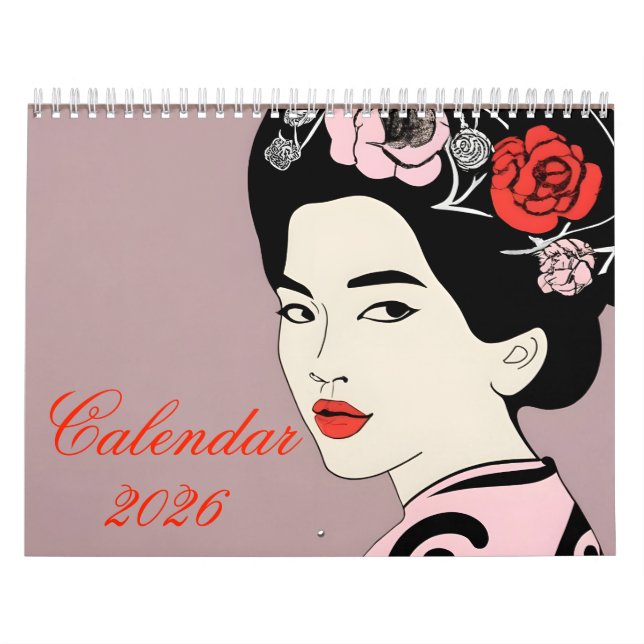 2025 Modern Portrait of beautiful Chinese girls Ca Calendar (Cover)