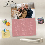 2025 Modern Rose Gold Pink Photo Calendar<br><div class="desc">2025 Customizable Family Name and Photo Magnetic Calendar Christmas Card featuring your personalized photo and name. 🌟Designed for 2025 only, and perfect for small gifts, stocking stuffers, or in place of holiday cards! This version is a chic Rose Gold Pink , but the colours are fully customizable. Please contact us...</div>