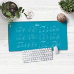 2025 Modern Teal Blue Calendar Desk Mat<br><div class="desc">🌟This is for 2025🌟
2025 Modern Teal Blue Calendar Desk Mat Mouse Pad. This version is in chic teal blue,  but the colours can easily be customized! Please contact us at cedarandstring@gmail.com if you need assistance with the design or matching products.</div>