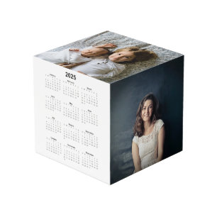 2025 Monthly Calendar and Three Photo Cube