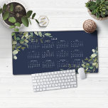 2025 Navy Blue Greenery Calendar Desk Mat<br><div class="desc">🌟This is for 2025🌟
2025 Navy Blue Greenery Calendar Desk Mat Mouse Pad. This version is in chic navy blue,  but the colours can easily be customized! Please contact us at cedarandstring@gmail.com if you need assistance with the design or matching products.</div>
