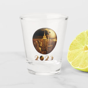 2025 New Year Party-Ball-NYC Gold- Shot Glass