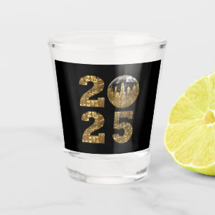 2025 New Year Party-Ball-NYC Gold- Shot Glass
