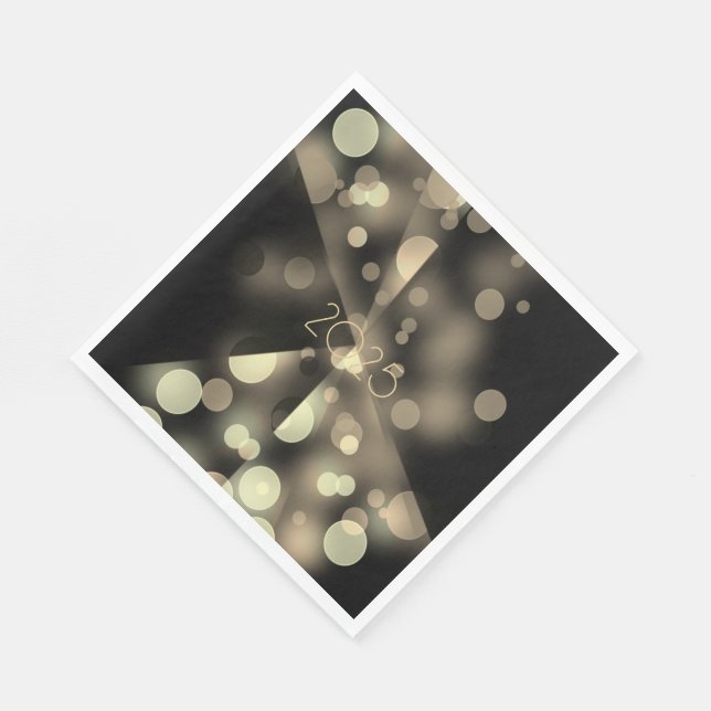 2025 new year with golden bubbles napkin (Corner)