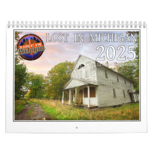 2025 Perdu Dans Le Calendrier Mur Du Michigan