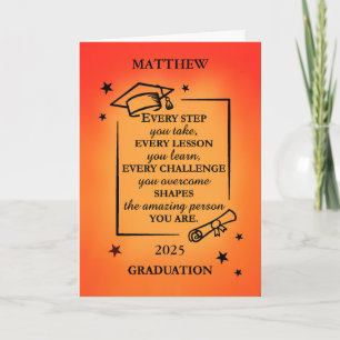 2025 Personalize Graduate Inspirational Vibrant Card