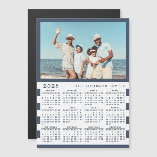 2025 Photo Calendar Fridge Magnet with Family Name