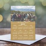 2025 Photo Calendar Year - Gold Holiday Card<br><div class="desc">Use 1 landscape photo and make a unique and trendy greeting. If you need to move anything around,  click on the customize button to make changes.</div>