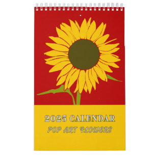2025 Pop Art Flowers Calendar, Bold & Colourful Calendar