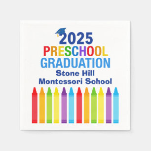 2025 Preschool Graduation Custom School Party Napkin