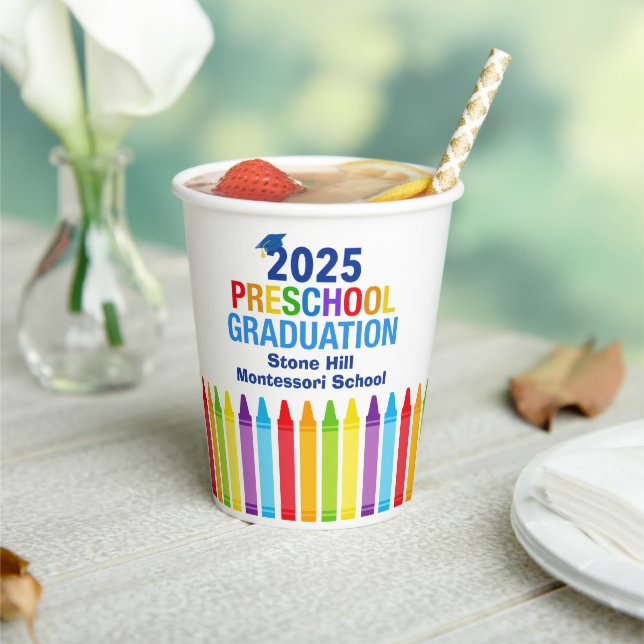 2025 Preschool Graduation Custom School Party Paper Cups (Insitu)