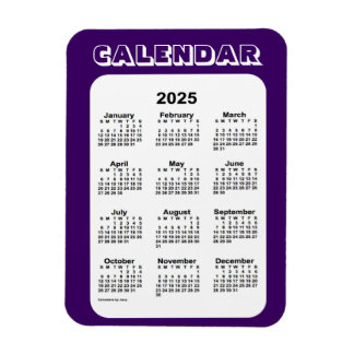 2025 Purple Calendar by Janz 3x4 Magnet