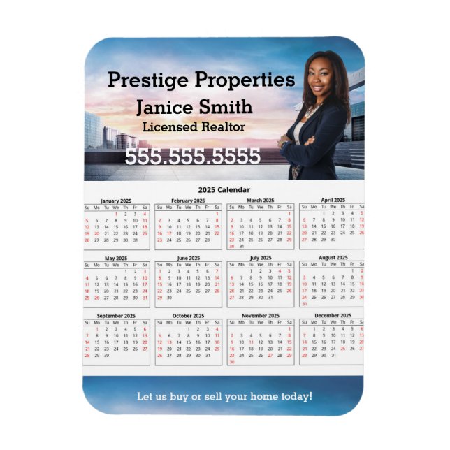 2025 Realtor Calendar Refrigerator Magnet (Vertical)