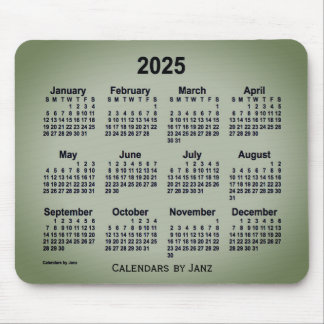 2025 Recoleta Grey Calendar by Janz Mouse Pad