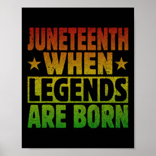 2025 Retro June 19th Birthday - 1865 Juneteenth Bi Poster
