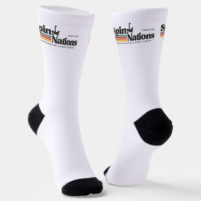 2025 Retro SpinNations Crew Socks (Angled)