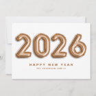 2025 Rose Gold Mylar Balloons Happy New Year