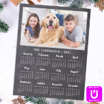 2025 Rustic Chalkboard Family Dog Photo Calendar Magnetic Dry Erase Sheet<br><div class="desc">2025 Photo Calendar Magnetic Dry Erase - This custom photo calendar magnetic dry erase board is perfect to highlight or circle special family dates, anniversaries, birthdays, and reunions. Personalize these full year photo calendar cards with your favourite family portrait and family name (keep 2025 in text area) . COPYRIGHT ©...</div>