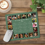 2025 Sage Green Multiple Photo Collage Calendar Mouse Pad<br><div class="desc">🌟2025 Sage Green Multiple Photo Collage Calendar Mouse Pad featuring a simple, minimalist year-at-a-glance calendar and 18 of your favourite photos. All the colours are all customizable. Makes a great gift for grandparents, parents, aunts, uncles, godparents, and more! Please contact us at cedarandstring@gmail.com if you need assistance with the design...</div>