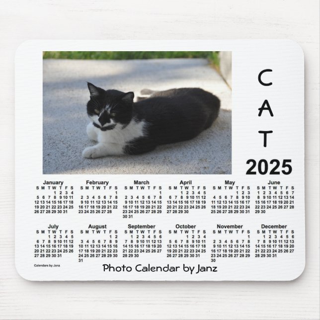 2025 Sassy Cat Photo Calendar by Janz Mouse Pad (Front)