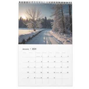 2025 Scenic Wall Calendar