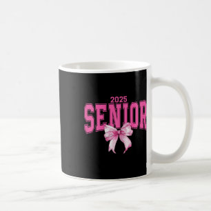 2025 Senior Coquette Cl Of 2025 Graduation Pink Bo Coffee Mug