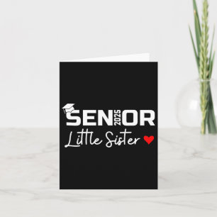 2025 Senior Little Sister Graduate Cute Heart Cl O Card