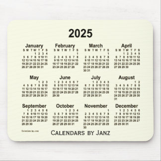 2025 Sepia Smoke Calendar by Janz Mouse Pad