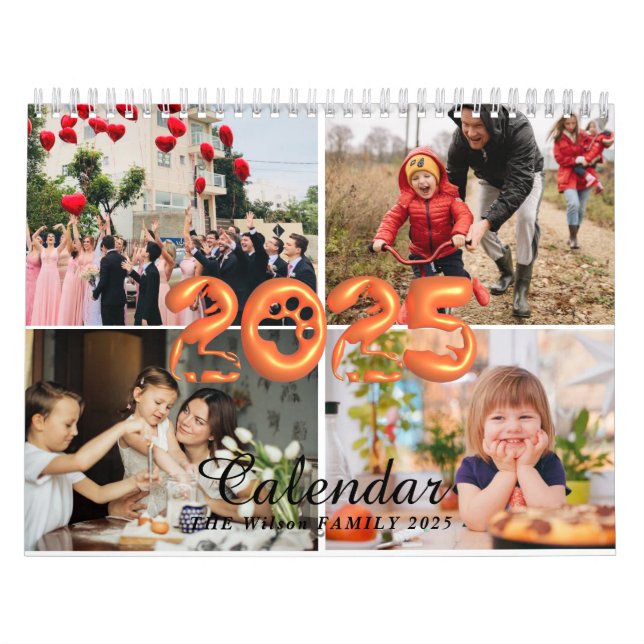 2025 Simple Custom 4 Photo FAMILY Calendar (Cover)