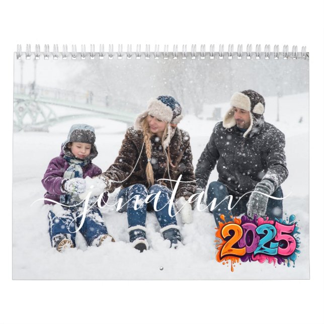 2025 Simple Custom Photo Collage  Calendar (Cover)