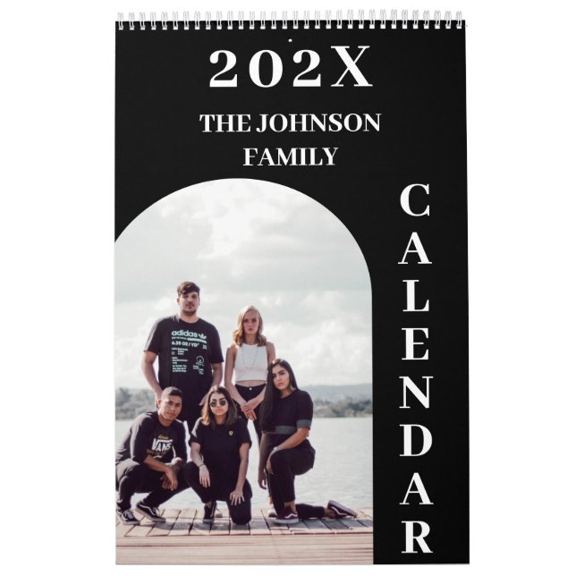 2025 Simple Modern Custom 14 Photos Family Calendar (Cover)