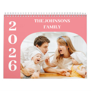 2025 Simple Modern Custom 14 Photos Family Calendar