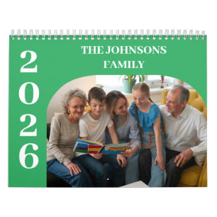 2025 Simple Modern Custom Photos Family Calendar