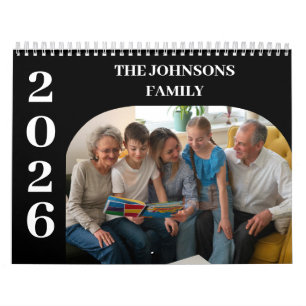 2025 Simple Modern Custom Photos Family  Calendar