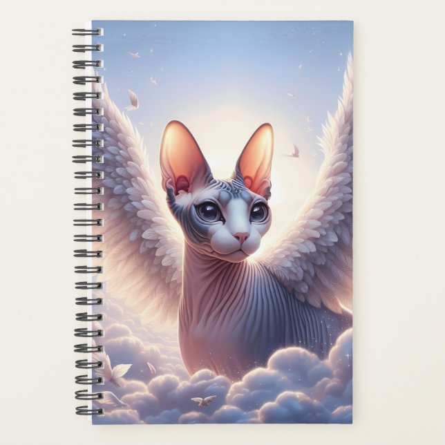 2025  Sphynx Cat Angel Calendar Planner Book (Front)