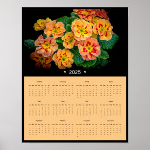 2025 Spring Flowers Wall Calendar Poster